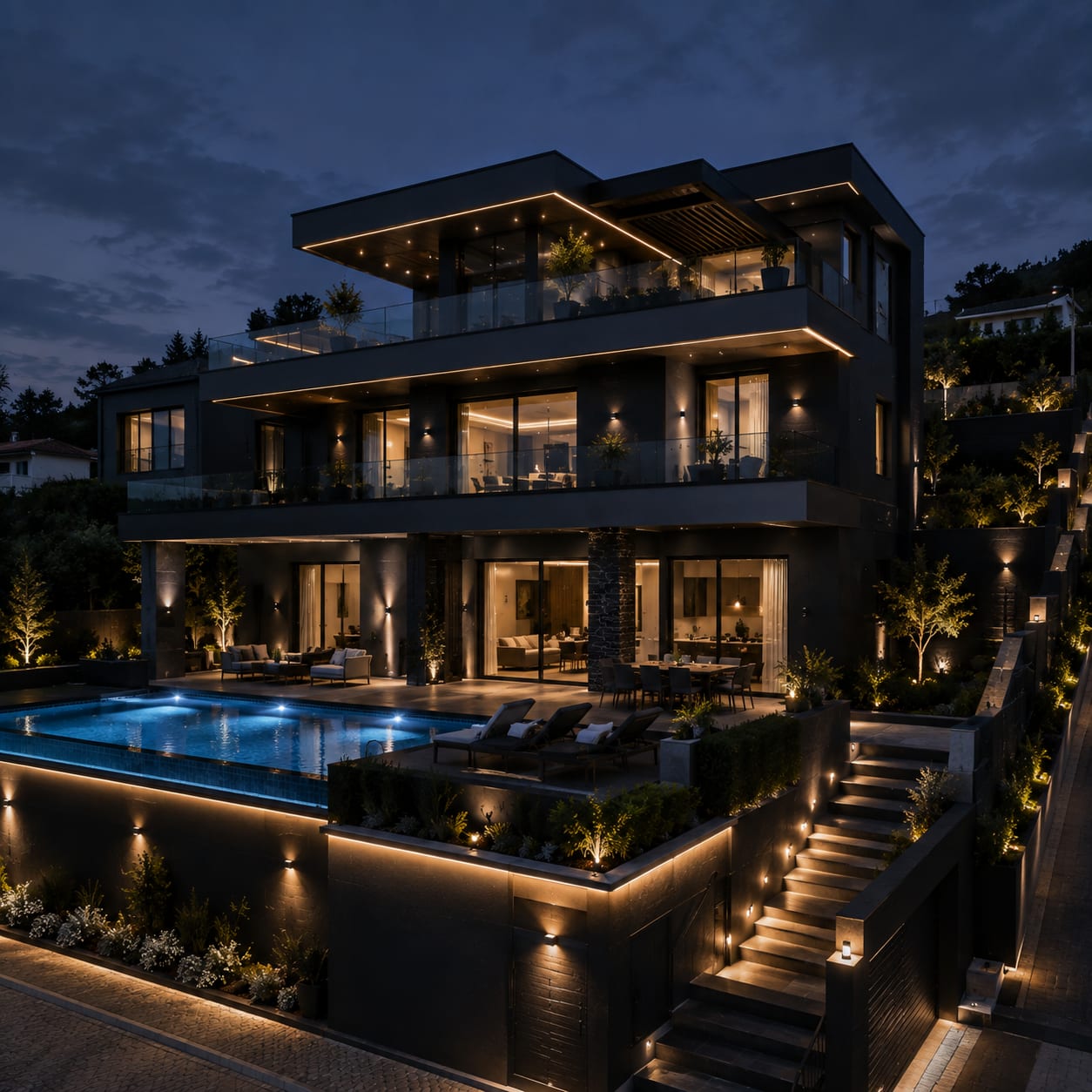 Villa Peyzaj Aydınlatma